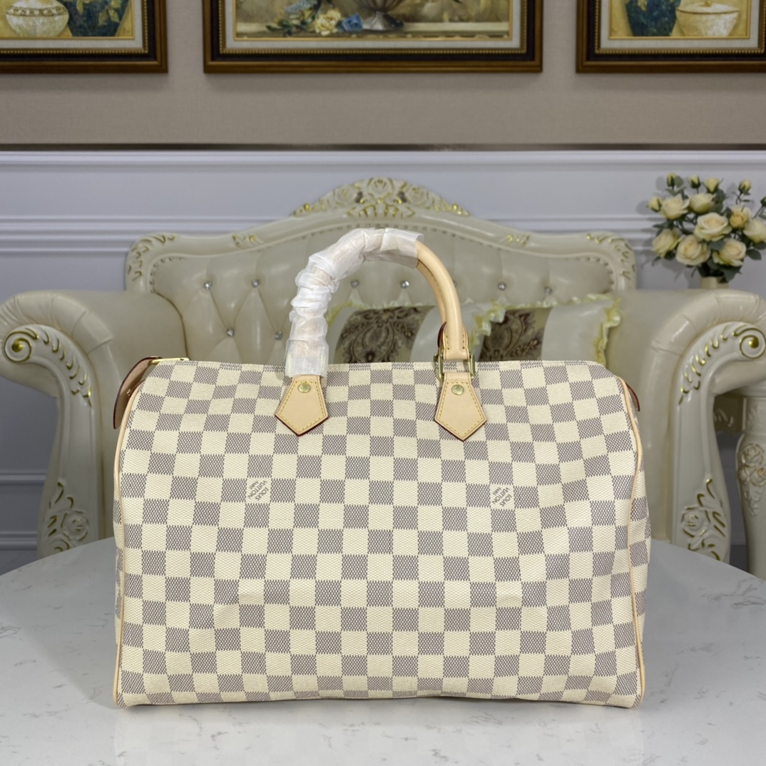 Louis Vuitton SPEEDY BANDOULIERE 35 Damier Azur Handbag N41369 